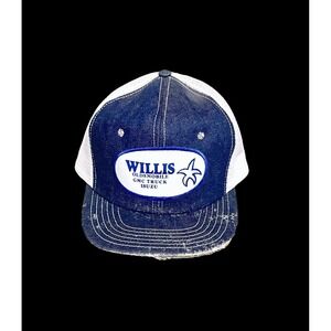 VINTAGE RARE - DeLong Trucker Hat Blue Denim - USA - GMC‎ - Izuzu - Oldsmobile